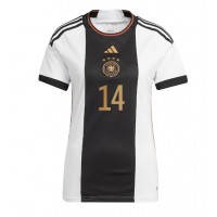Fotbalové Dres Německo Jamal Musiala #14 Dámské Domácí MS 2022 Krátký Rukáv